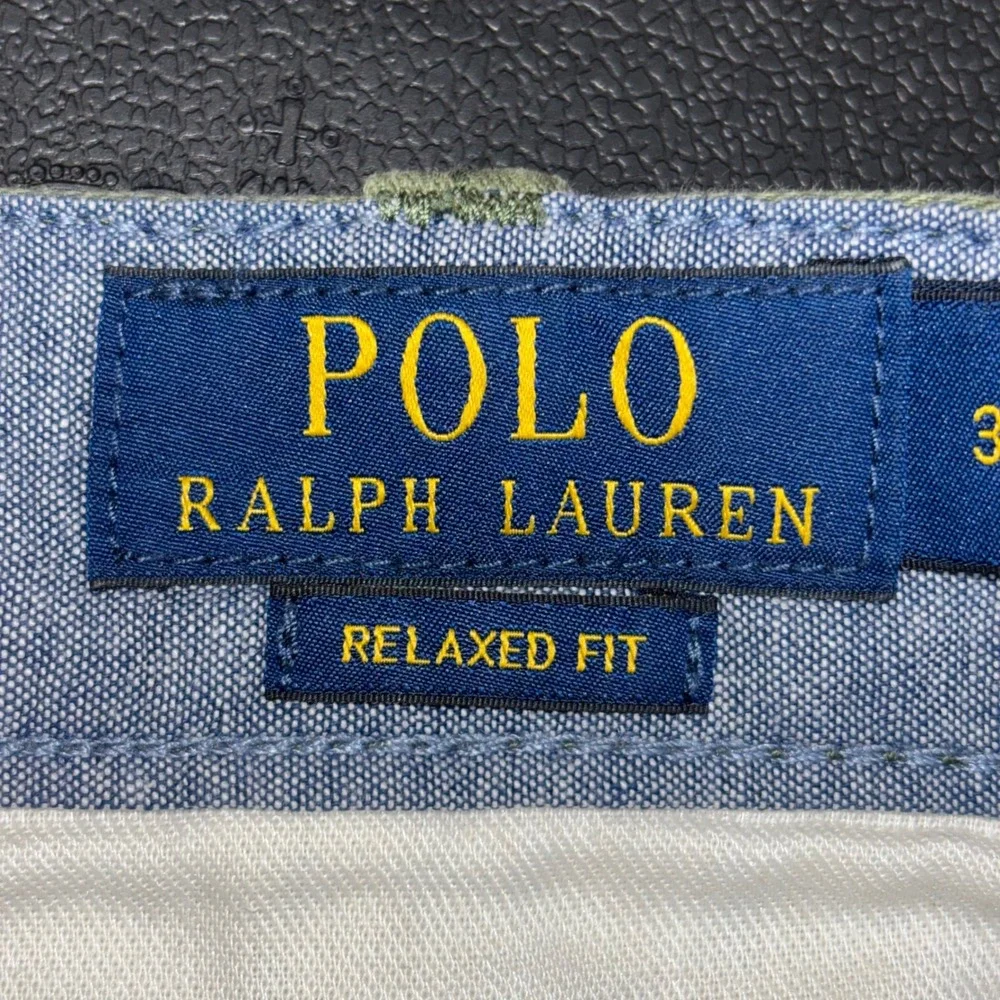 Polo Ralph Lauren Mens 34 Relaxed Fit Chino Shorts Olive Green Cotton Twill 9